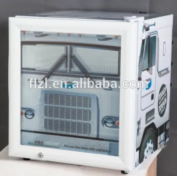 Glass door mini beer fridge container table cooler