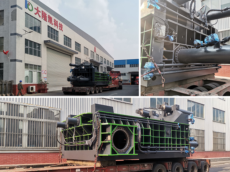 Y81K-500-Hydraulic-Waste-Metal-Baling-Press-Machine-Shipping