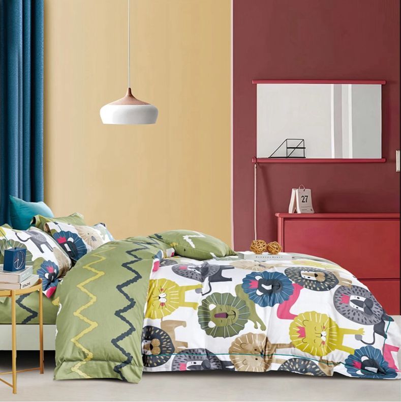 Luxury Egyptian Cotton Printed Comforter and Bedding Set