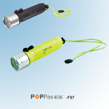 CREE Q5 LED Waterproof Diving LED Flashlight (POPPAS- F97)