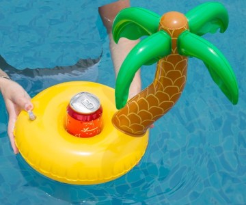 11inflatable Cool Summer Beach Pool Party Advertising Palm Tree Floating Drink Holder