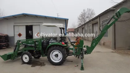 Tractor implements towable backhoe