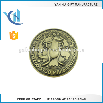Made in china cheap metal unity metal die struck blank lady badge pin