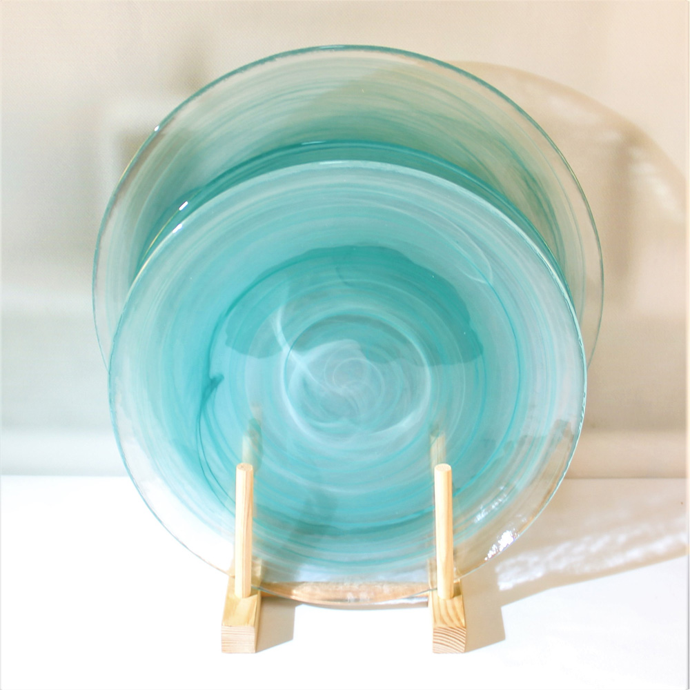 Cloudy Glass Tableware Dish Plate