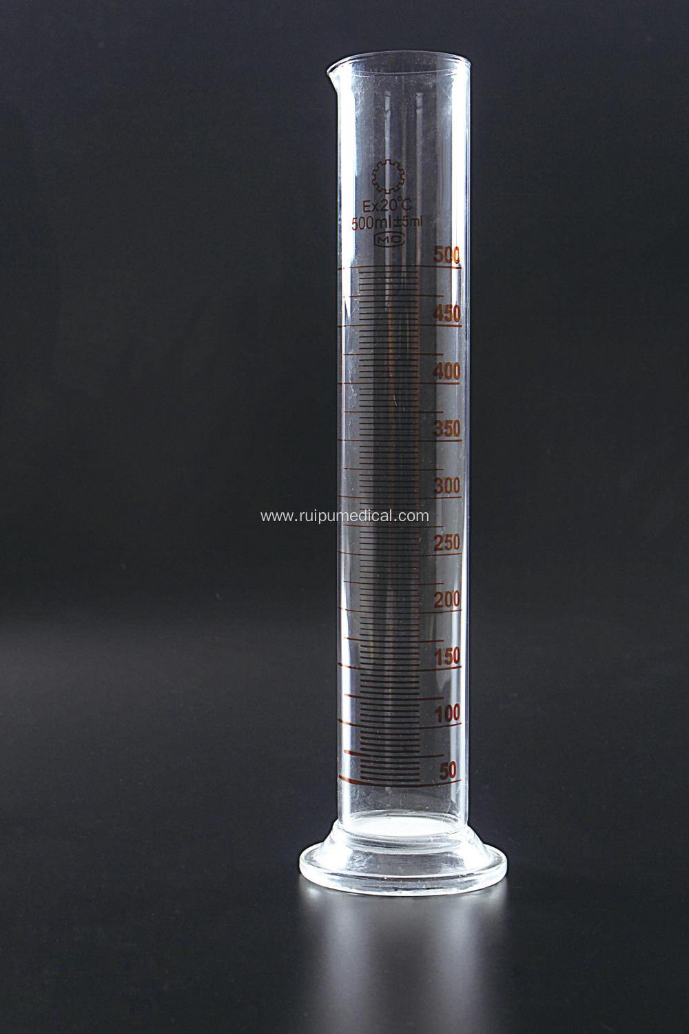 Measuring Cylinder with Spout and Graduations with Glass Round Base