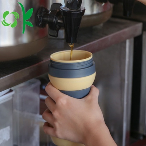 Läcka-resistent silikon Top Quality BPA Free Folding Cup