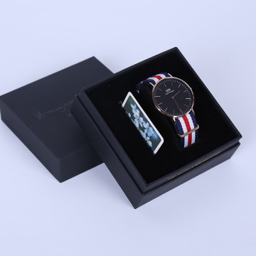 Smart Watch Packaging Boîte noire personnalisée avec couvercle