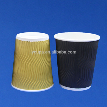 8oz corrugated printing customized logo coffee paper cup