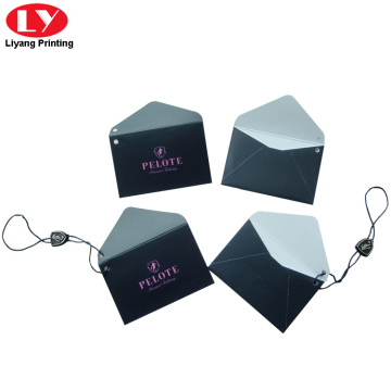 Envelope Shape Garment Swing Tag with plastic piece