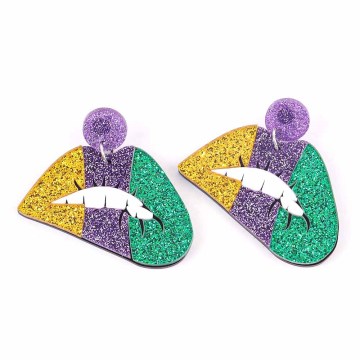 Acrylic Fiesta Multi-color Pendant Earrings