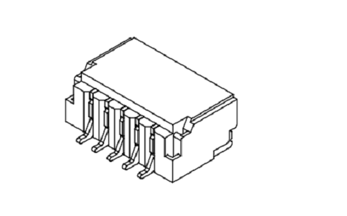 1.00 มม. พิทช์ 90 °แถวเดียวเวเฟอร์ SMT AW1002R-S-XP