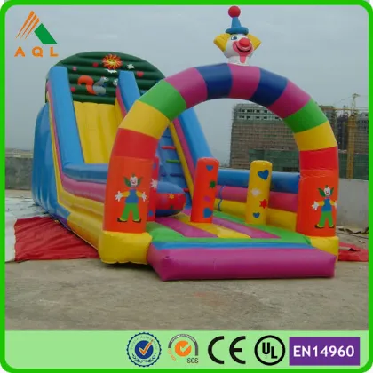 new clown inflatable rainbow inflatable swings and slide