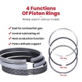 Bahagian Auto Toyota Piston Ring 2C 13013-64150