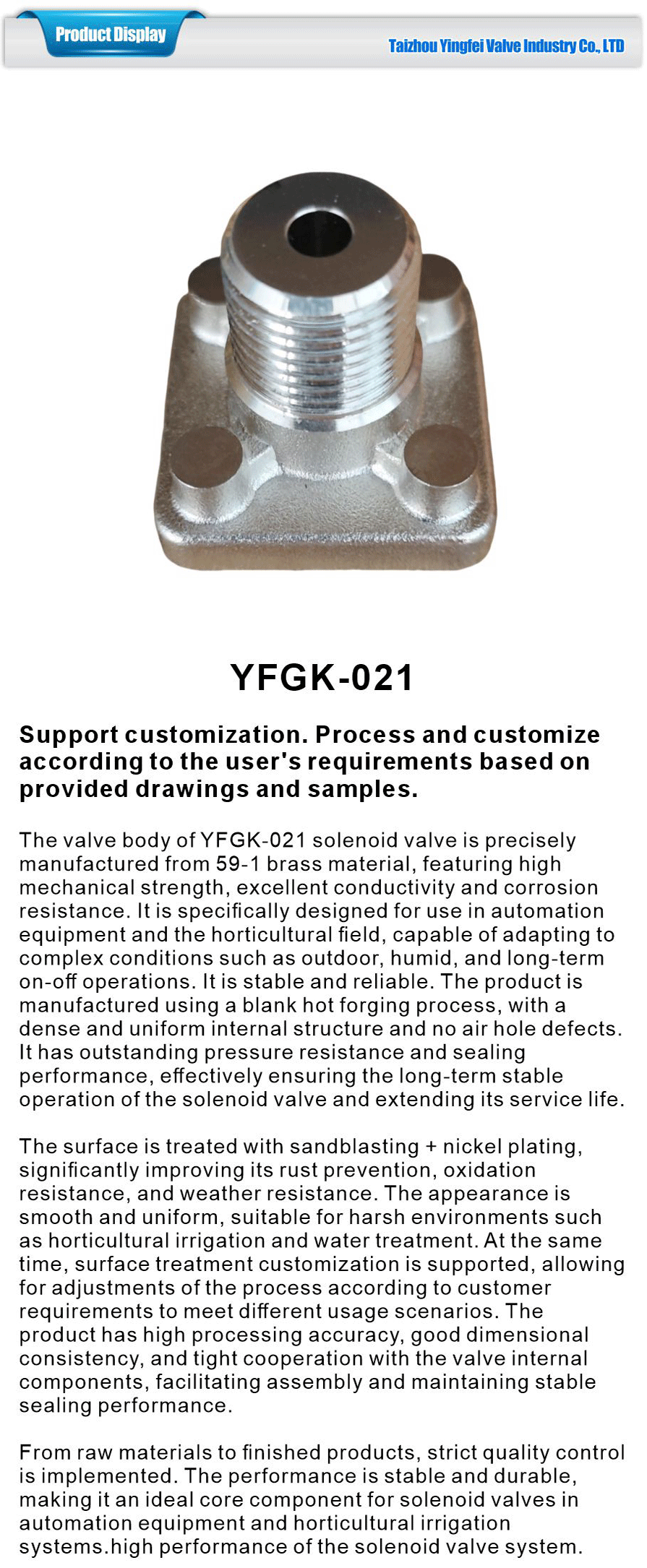 Electromagnetic valve for irrigation systems