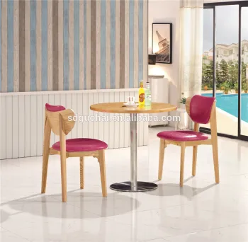 new style wooden chair with table for home use