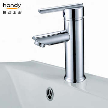 Brass Chrome Bathroom Basin Taps with Single Lever