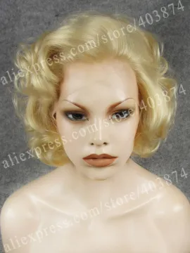 Free Shipping Blonde Lace Front Wig Synthetic For White Woman