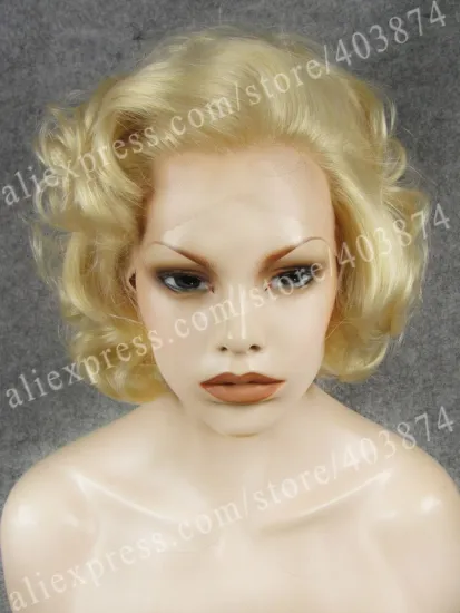 Free Shipping Blonde Lace Front Wig Synthetic For White Woman