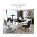 Light Luxury Stainless Steel Leather Art Dining Chair