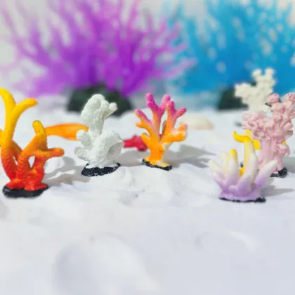 Wholesale Artificial Resin Mini Color Sea Coral Reef for Fish Tanks & Aquariums