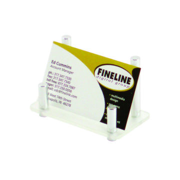 Business Card Holder White Frosted 2012 NEW