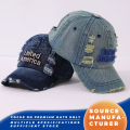 Topi Baseball Denim Tertekan Amerika Amerika