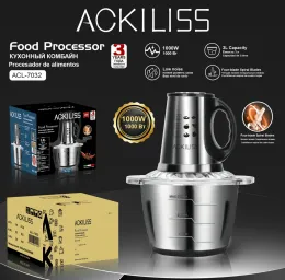 ACKILISS Stainless Steel Multifunction Food Processor