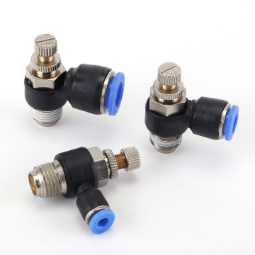 SL Series 1/4-10 Pneumatic Fittings Quick Connector Throttle Valve