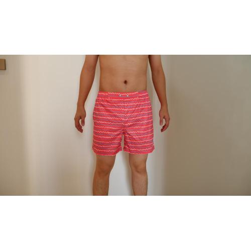 Short de plage masculin ondulé rose