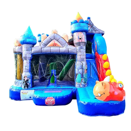 New Red Dragon Inflatable Bouncer Combo with Slide for Sale