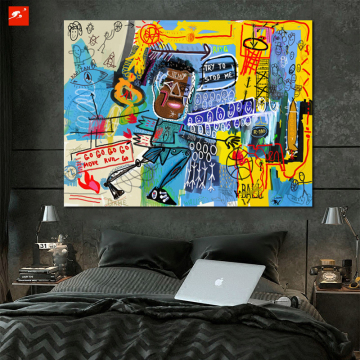 New Graffiti Wall Picture Cartoon Black Man Oil Painting