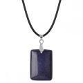 UNAKITE 25x35 mm Collier pendentif en pierre rectangulaire pour femmes hommes