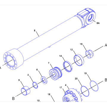 383-9075 3839075 left cylinder for 834k