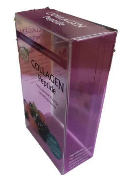 Purple transparent printed plastic box