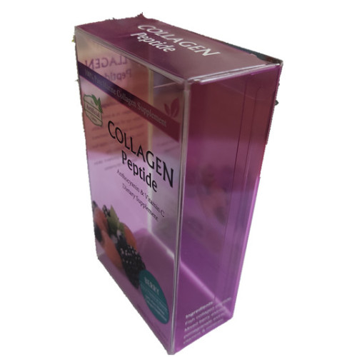 Purple transparent printed plastic box