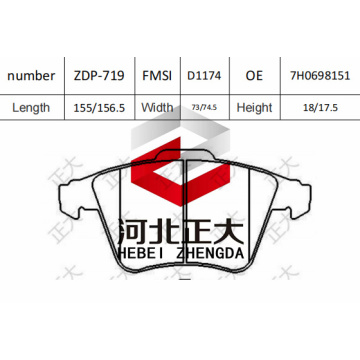 Brake pad of Volkswagen Multivan D1174