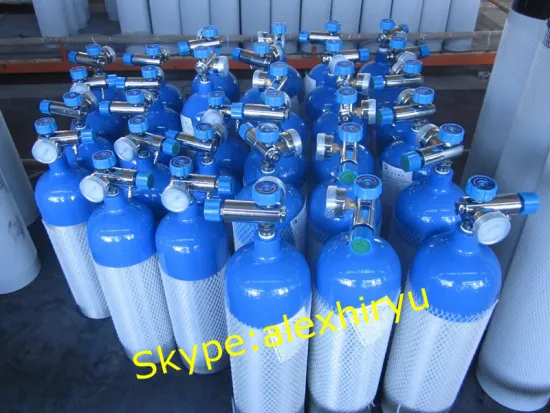 150bar High Pressure Seamless Aluminum Oxygen Cylinder for Hospital