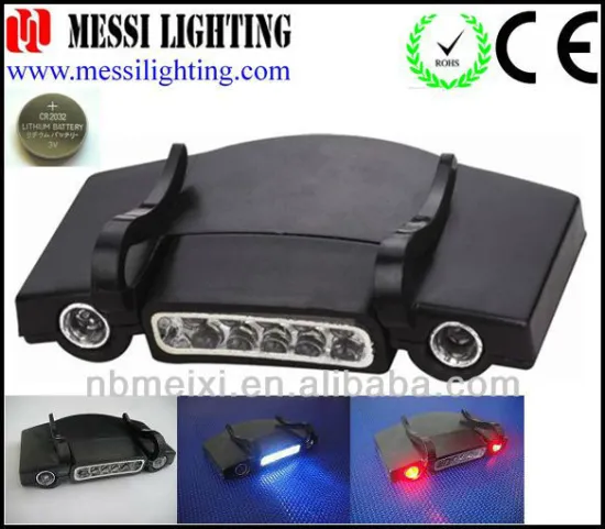 7 LED Clip Visor Cap Light/fishing head lamp