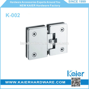 Metal glass door shower hinge clamp