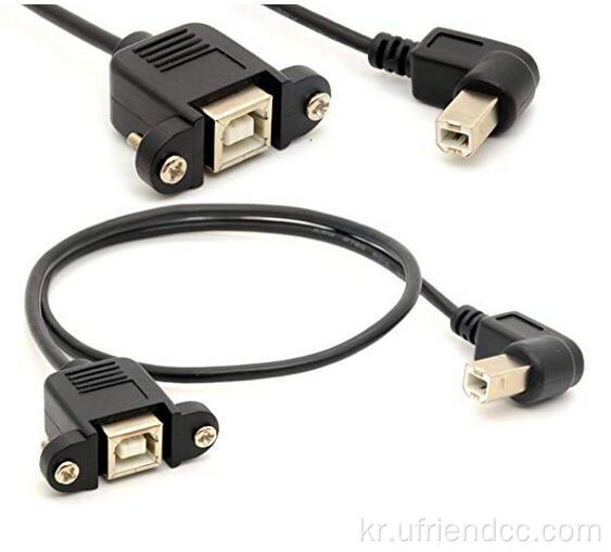 90도 소켓 직각 스캐너 USB-B 패널/마운트 케이블