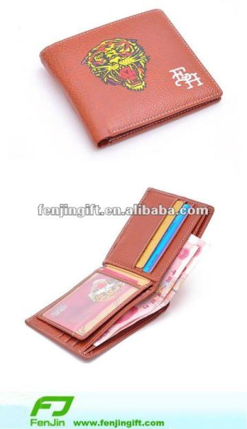 folding custom printed pu wallet