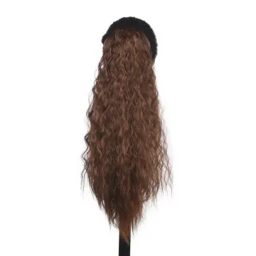 MYZYR Long Corn Curly  Hair Pieces Drawstring Ponytail Extensions for Women Synthetic High Temperature Fiber Hair Extensions