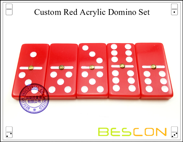 Red Acrylic Domino Set-4