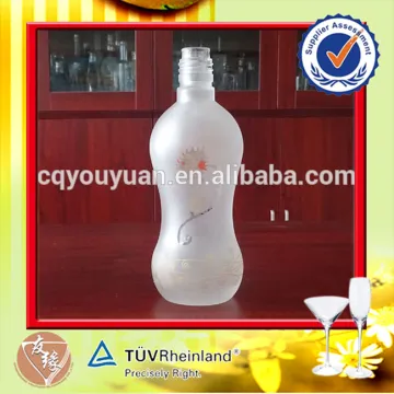 White Frost 16OZ Small Oil Vinegar Bottle Glass Round Glass Spray Bottle