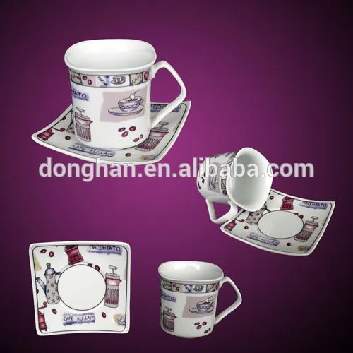 square coffee set with modern design