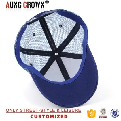 no minimum 6 panel embroidery own trucker mesh cap
