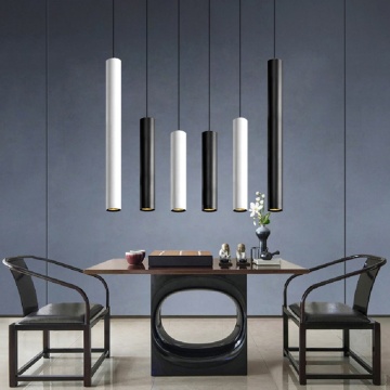 Dimmable LED Long Tube Pendant Lamp for Kitchen, Restaurant, Bar, Office, and Coffee Shop