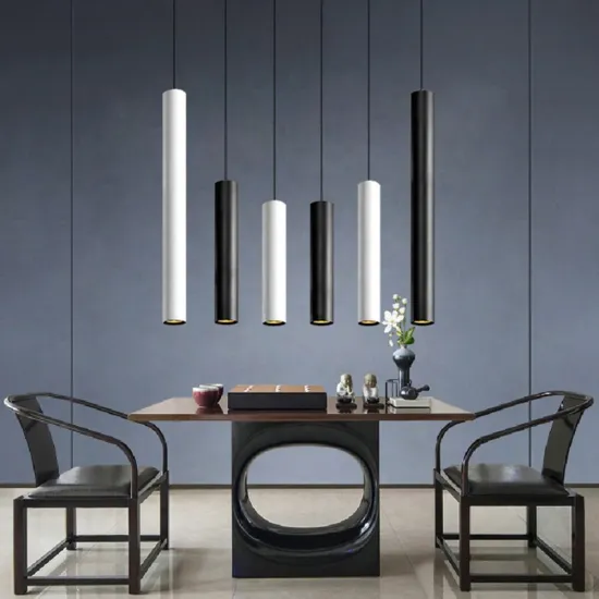 Dimmable LED Long Tube Pendant Lamp for Kitchen, Restaurant, Bar, Office, and Coffee Shop