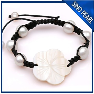 AA 10-11/7-8mm freshwater pearl white stone pearl wrist watch PB062