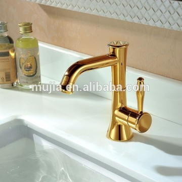 GS06 Gold finished Brass Deck Mounted gold plated faucets